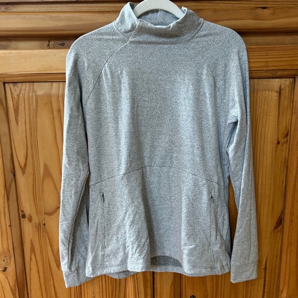 Kyodan Tops - Kyodan Pullover Women's Gray Athletic Casual Outdoor Zip Pockets Size M
